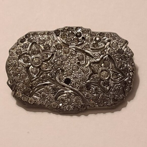 4 Vintage Silver Tone And Rhinestone Pins - Picture 3 of 14